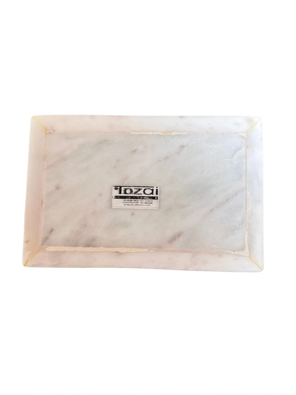 NEW Two's Company Tozai WHITE MARBLE BOXES SET WITH AGATE - Green
